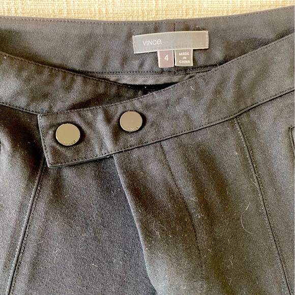 Vince black work leggings with stitch front and clasp closure - Picture 4 of 4